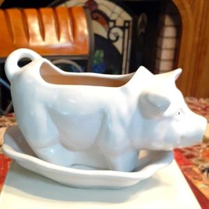 FINAL SALE Ceramic Pig planter